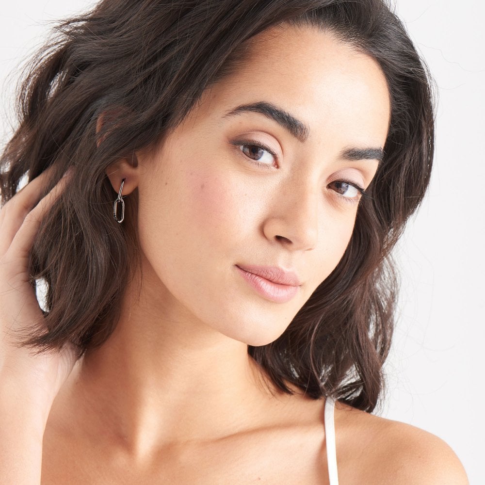 Kingfisher Road Ania Haie CABLE LINK EARRING-Silver