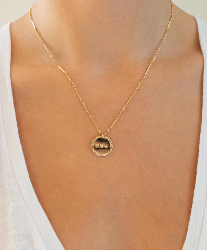 COIN "MAMA" NECKLACE-GOLD - Kingfisher Road - Online Boutique