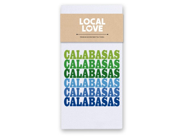 COOL GRAPHIC TEA TOWEL-CALABASAS - Kingfisher Road - Online Boutique