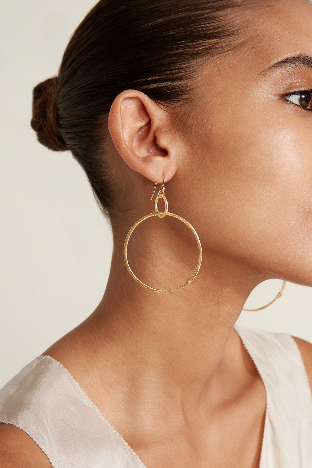 HOOPS EARRINGS-YELLOW GOLD - Kingfisher Road - Online Boutique