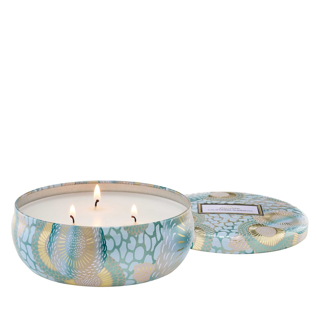 CALIFORNIA SUMMERS 3W TIN CANDLE - Kingfisher Road - Online Boutique