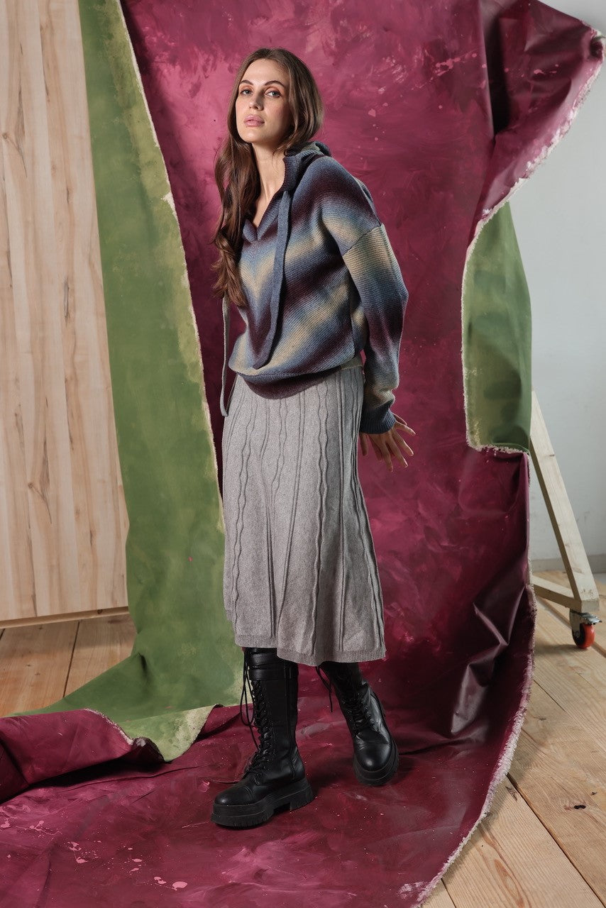 HEIDI SWEATER - WINE MULTI - Kingfisher Road - Online Boutique