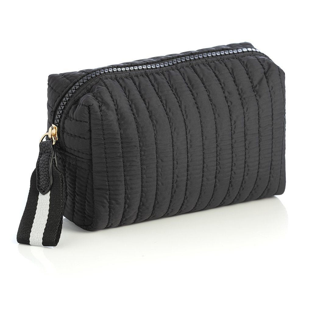 BLACK EZRA SM BOXY COSMETIC POUCH - Kingfisher Road - Online Boutique