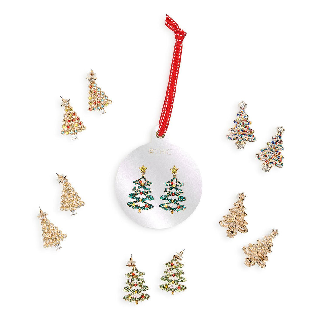 OH CHRISTMAS TREE EMBELLISHED EARRINGS - Kingfisher Road - Online Boutique
