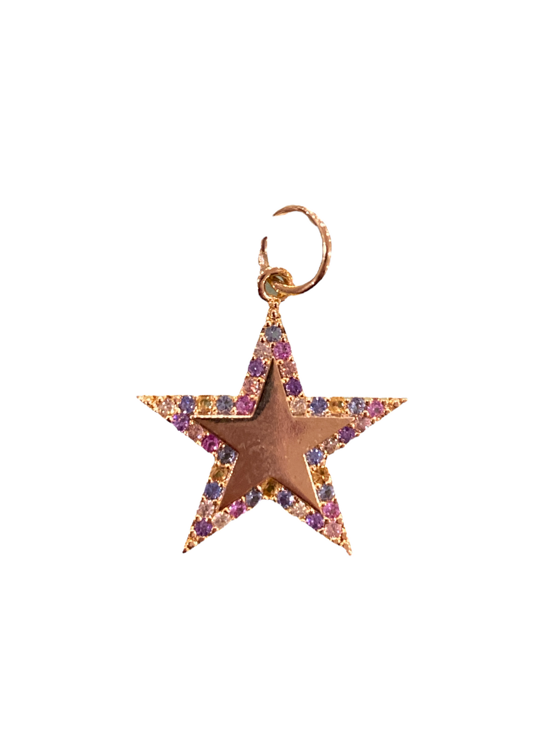 GOLD PAVE CZ RAINBOW STAR CHARM - Kingfisher Road - Online Boutique
