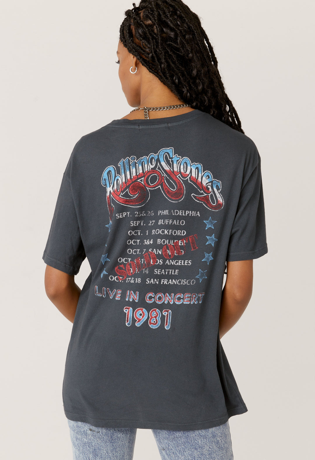 THE ROLLING STONES 1981 BOYFRIEND TEE - Kingfisher Road - Online Boutique