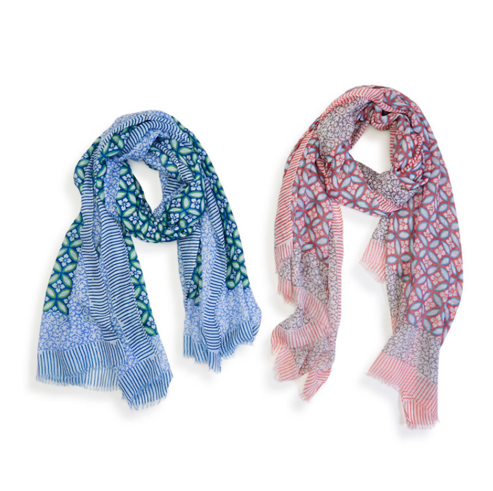 CLOUD SOFT GEOMETRIC PRINTED SCARF - Kingfisher Road - Online Boutique