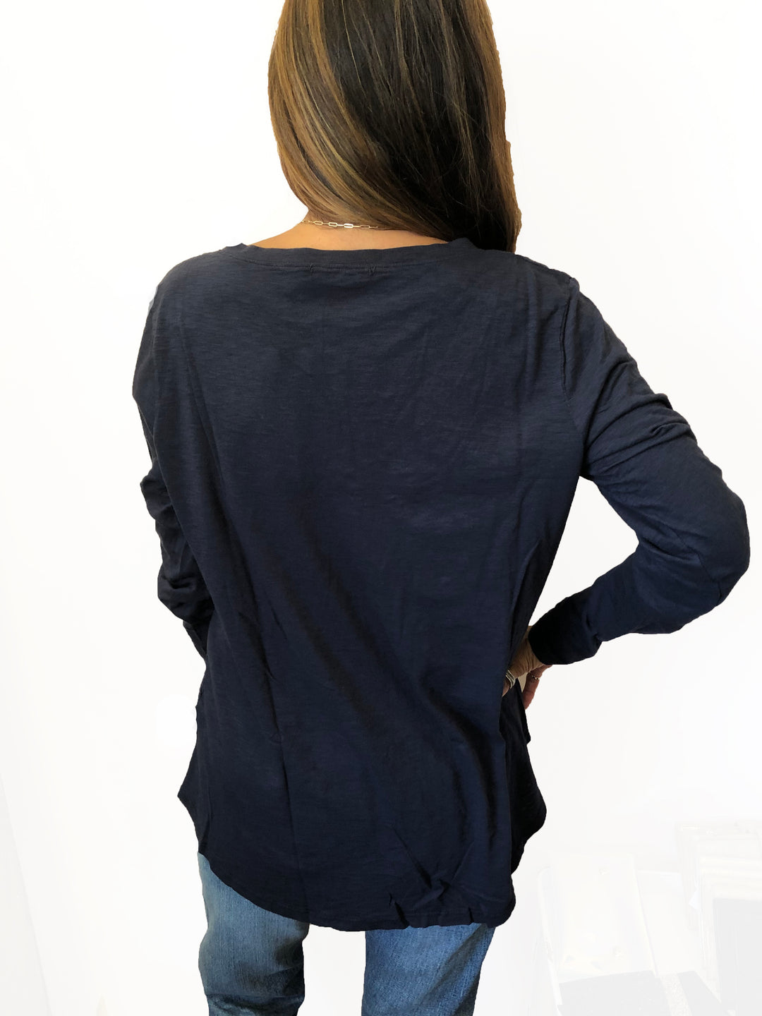 Janna V-Neck Tee - Admiral - Kingfisher Road - Online Boutique