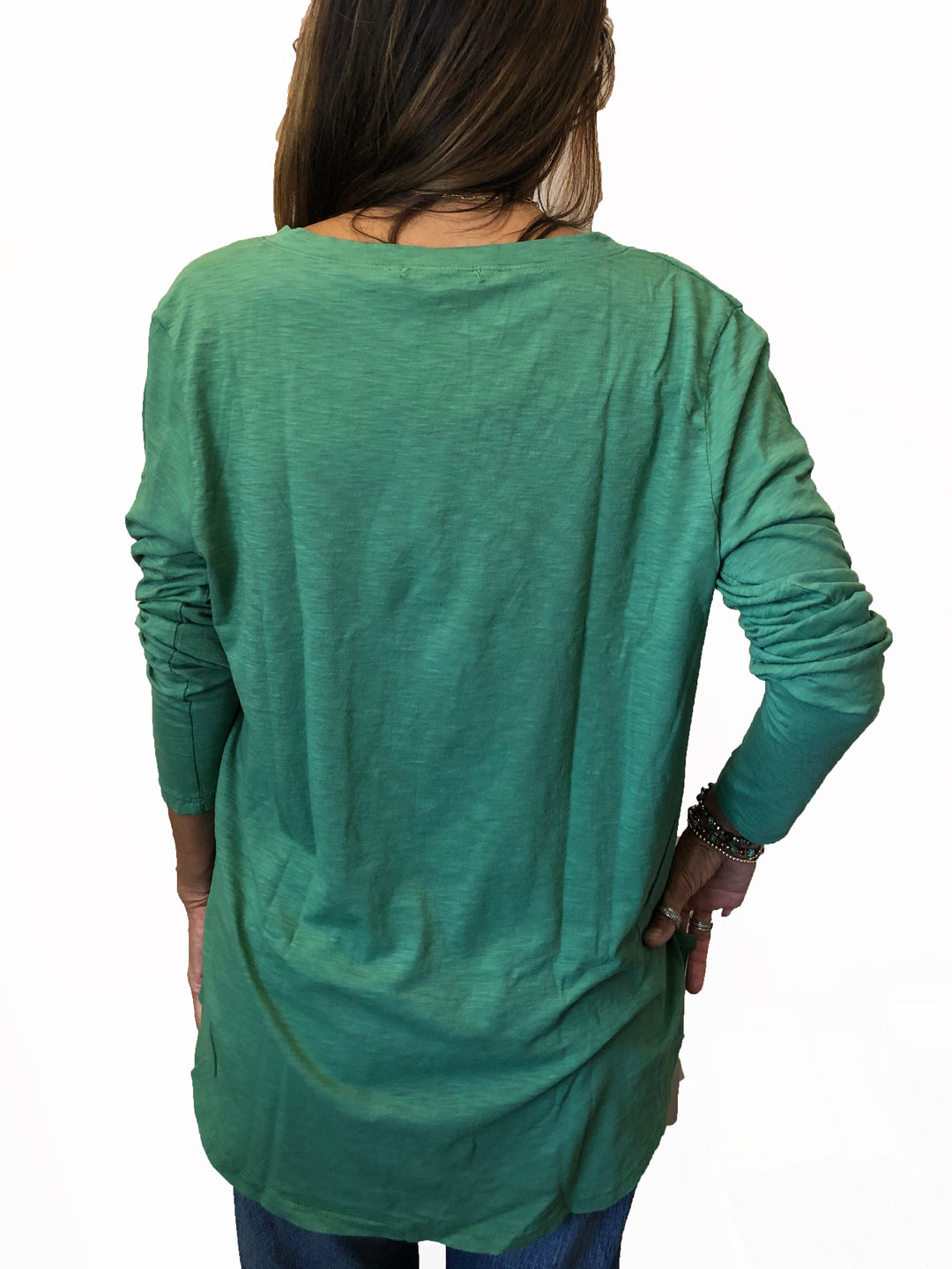 Janna V-Neck Tee - Palm - Kingfisher Road - Online Boutique