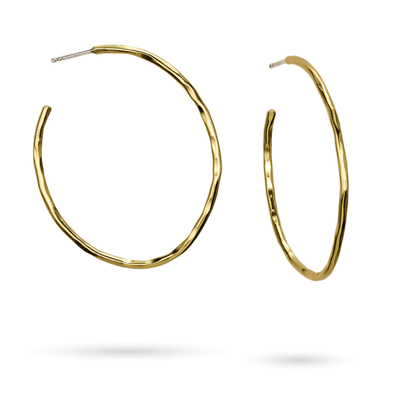 AIRY OVAL HOOPS LARGE-BRASS - Kingfisher Road - Online Boutique