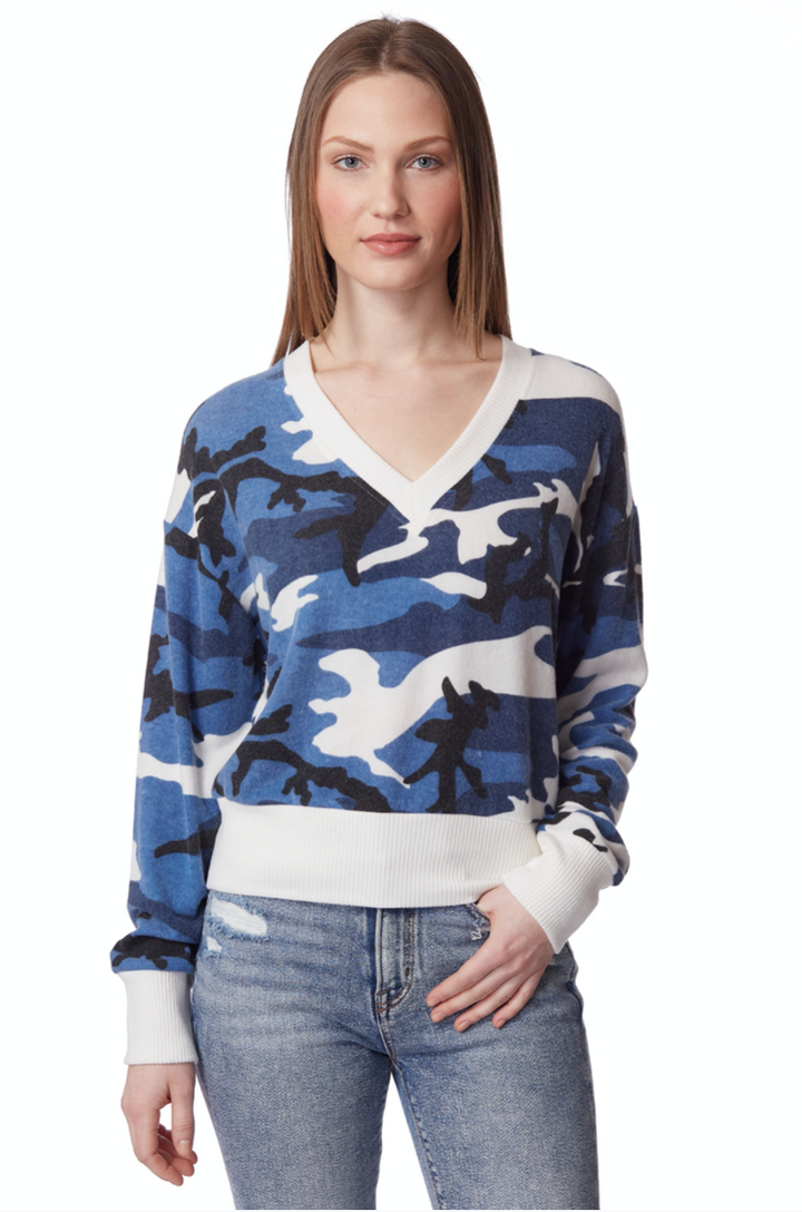 V-NECK CROPPED SWEATER - Kingfisher Road - Online Boutique