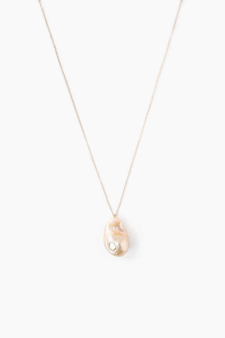 PINK PEARL SOLITAIRE PENDANT NECKLACE - Kingfisher Road - Online Boutique