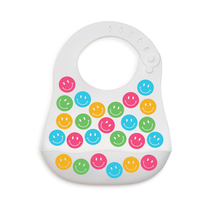 HAPPY PRINTED SILICON FEEDING MAT AND BIB SET - Kingfisher Road - Online Boutique