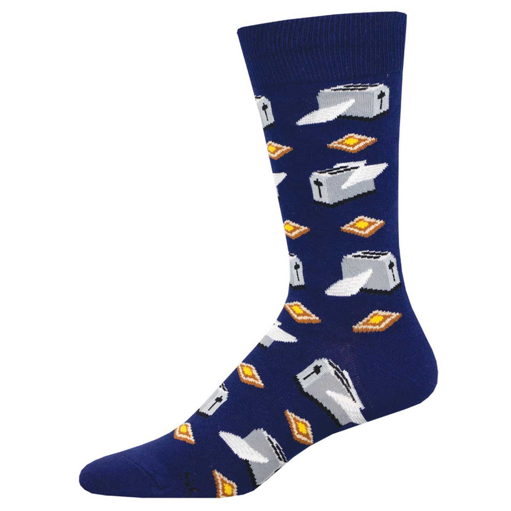 FLYING TOASTER CREW SOCKS-NAVY - Kingfisher Road - Online Boutique