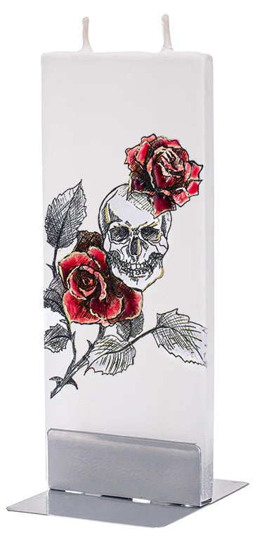 SKULL CANDLE - RED ROSES - Kingfisher Road - Online Boutique