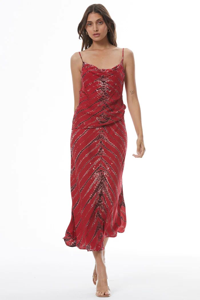 FELICITY SKIRT-RED VELVET SAVANNAH - Kingfisher Road - Online Boutique