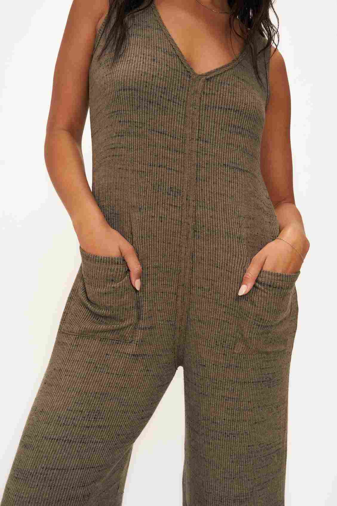 CLEMENTINE RIB JUMPSUIT - ALPINE MOSS - Kingfisher Road - Online Boutique