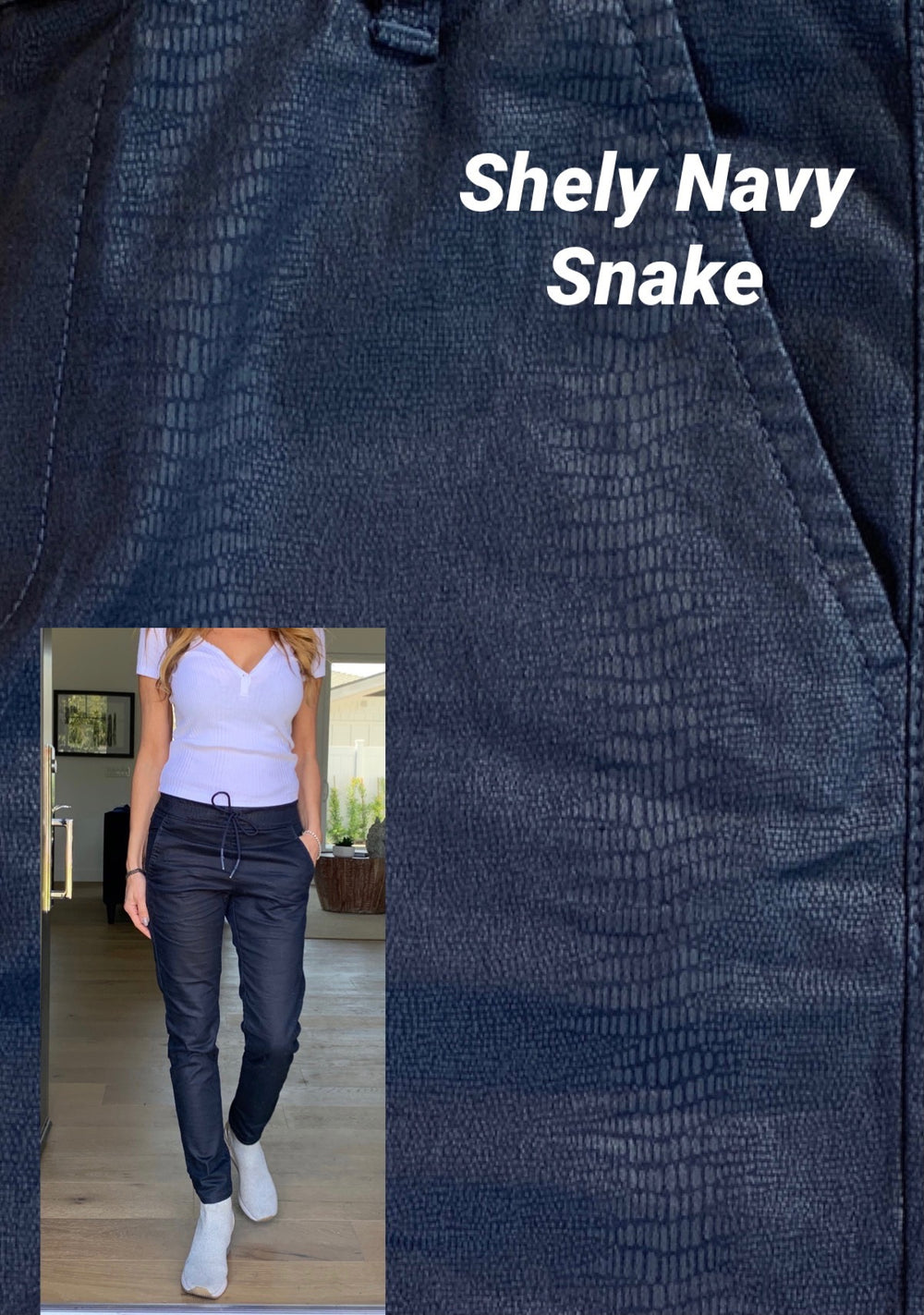 SHELY-NAVY SNAKE - Kingfisher Road - Online Boutique
