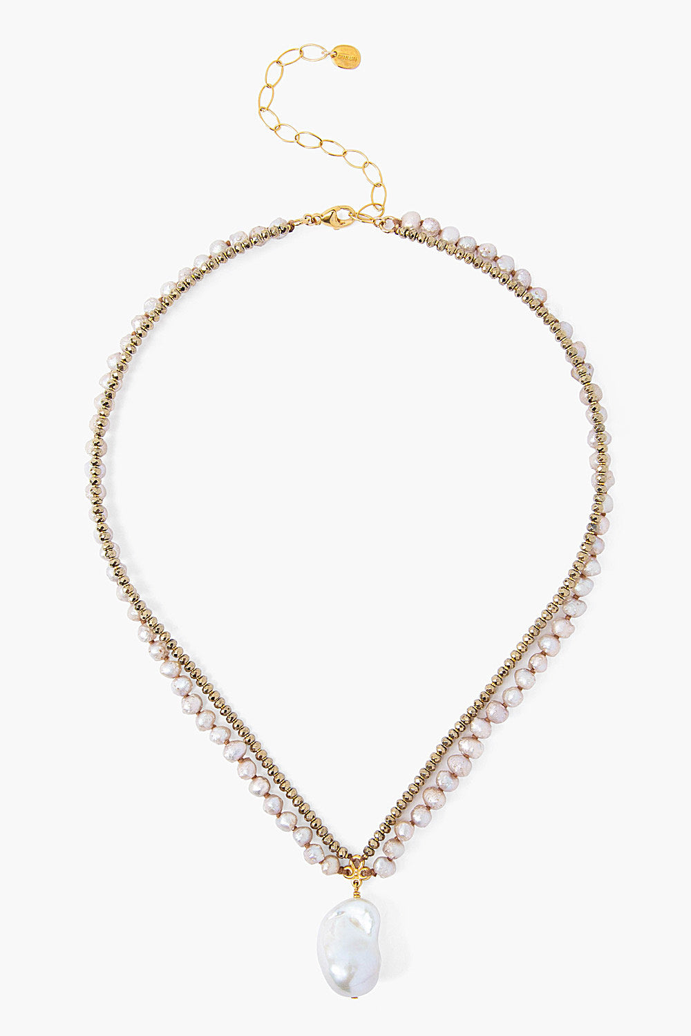 WHITE PEARL MIX ADJUSTABLE NECKLACE - Kingfisher Road - Online Boutique