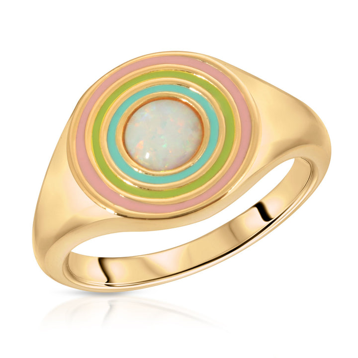 RAINBOW SIGNET RING - Kingfisher Road - Online Boutique