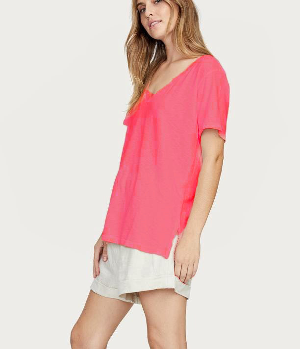Supima V-Neck Tee - Wildberry - Kingfisher Road - Online Boutique