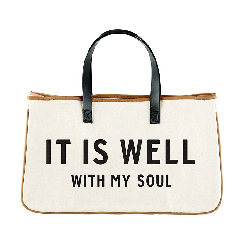 IT IS WELL LARGE CANVAS TOTE - Kingfisher Road - Online Boutique