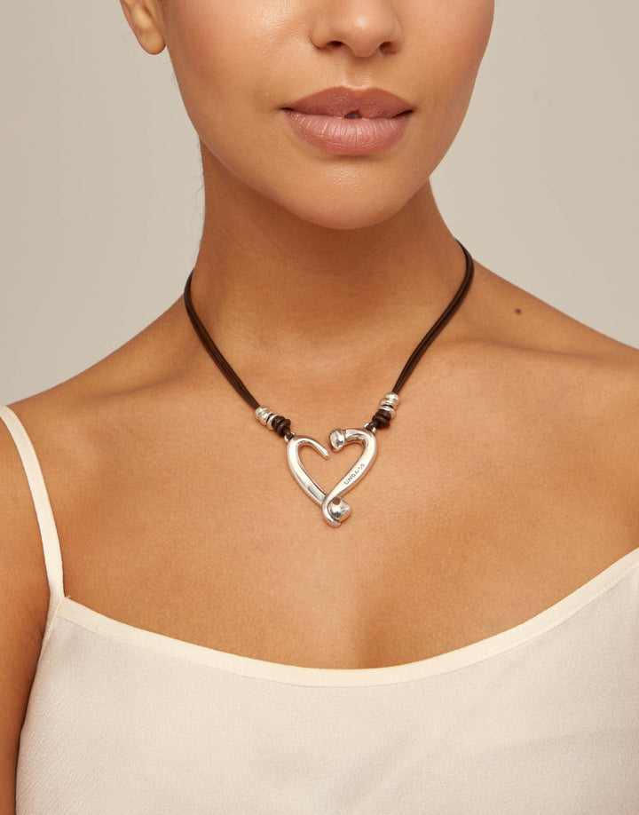 HEART NECKLACE SILVER - Kingfisher Road - Online Boutique