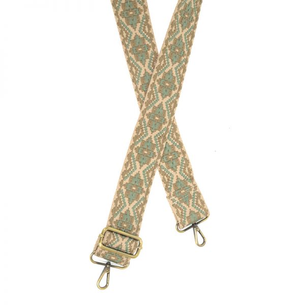 EMBROIDERED GUITAR STRAP-SAGE - Kingfisher Road - Online Boutique