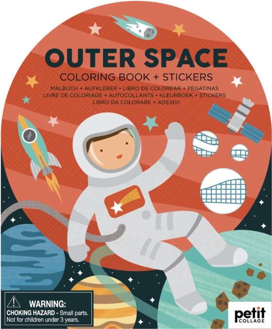OUTER SPACE COLORING AND STICKER BOOK - Kingfisher Road - Online Boutique