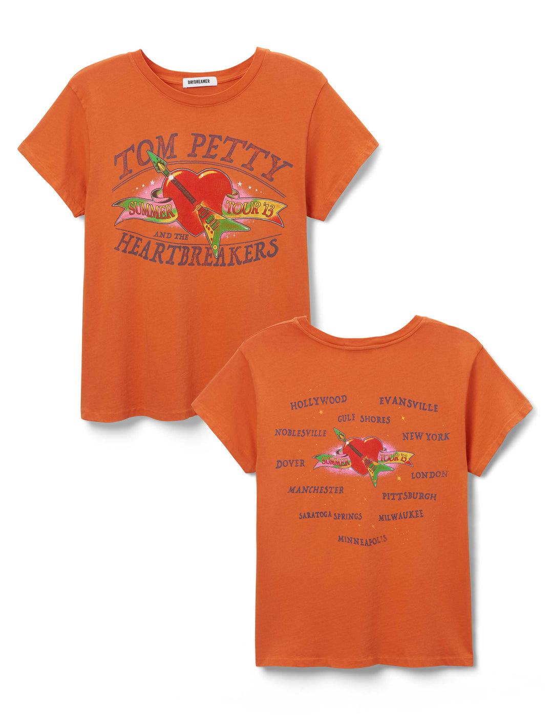 TOM PETTY SUMMER TOUR '13 TOUR TEE-TANGERINE - Kingfisher Road - Online Boutique