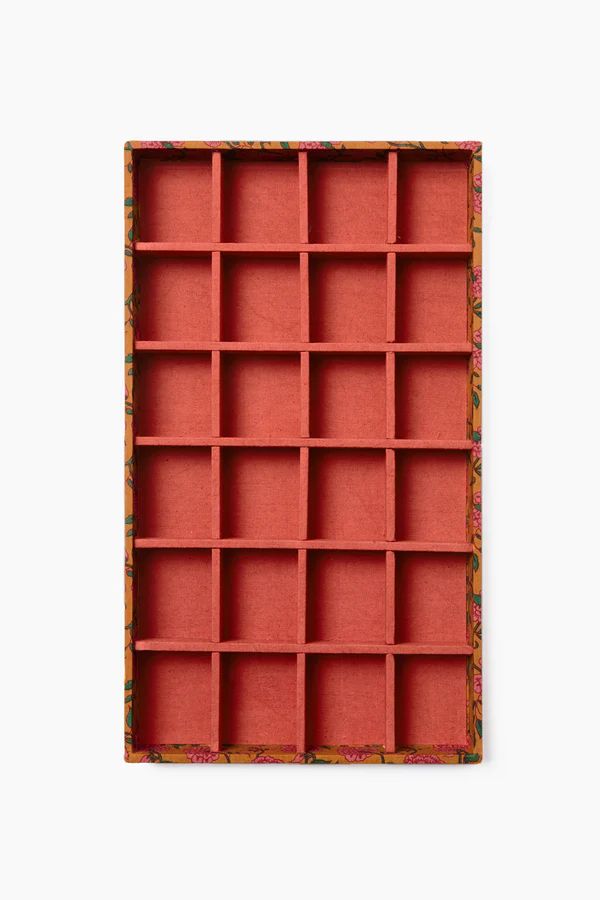 24 COMPARTMENT JEWELRY TRAY-MARIGOLD - Kingfisher Road - Online Boutique
