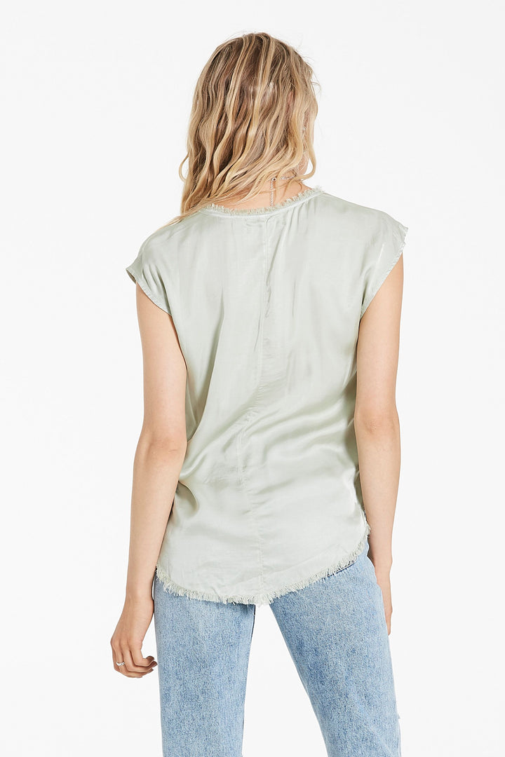 YANIS V-NECK SLEEVELESS TOP-CUCUMBER - Kingfisher Road - Online Boutique