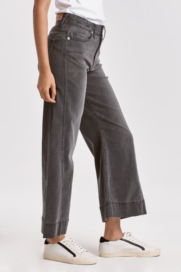 FIONA WIDE LEG HI-RISE PANT-SILVER LINING - Kingfisher Road - Online Boutique