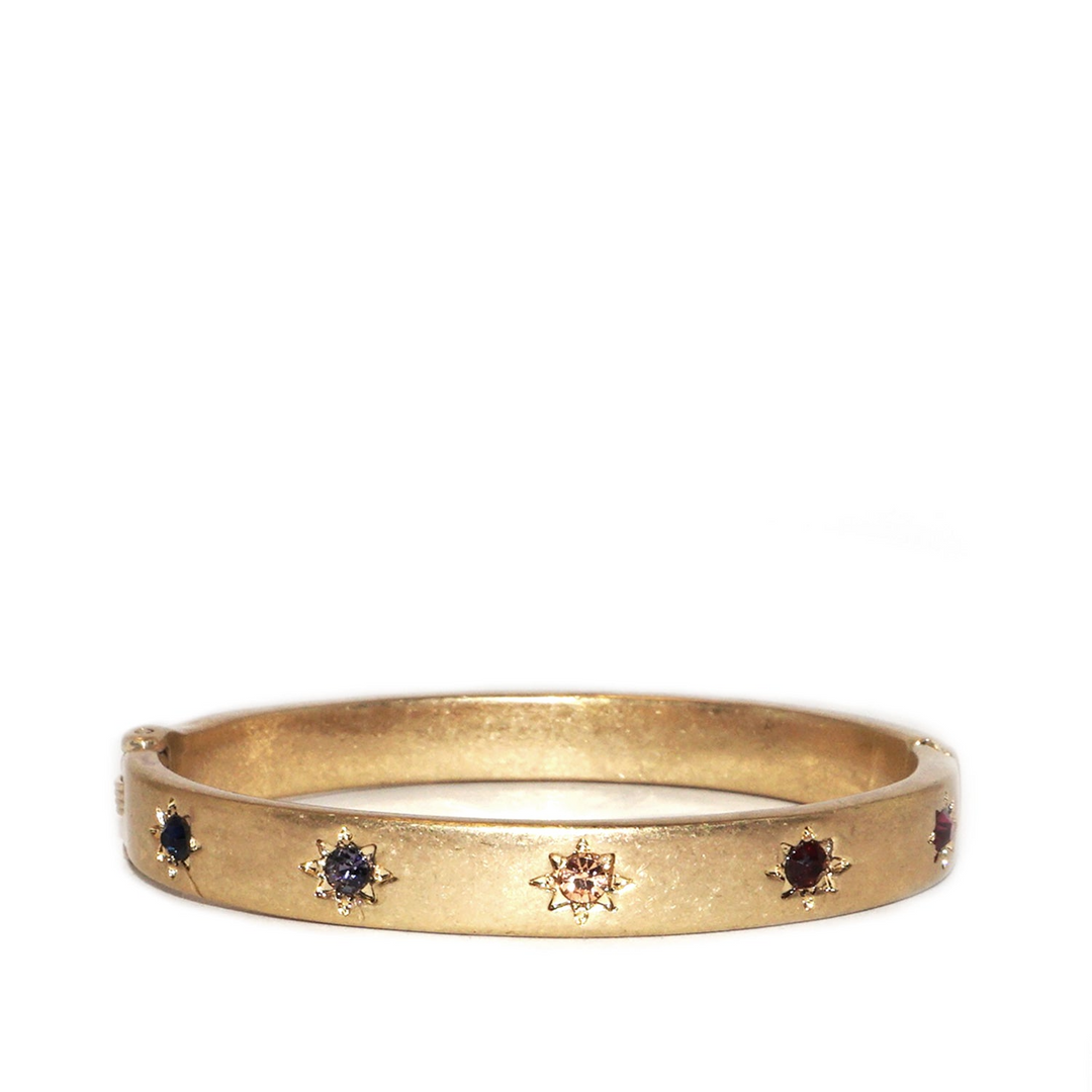 CRYSTAL STARBURST BANGLE-GOLD/MULTI - Kingfisher Road - Online Boutique