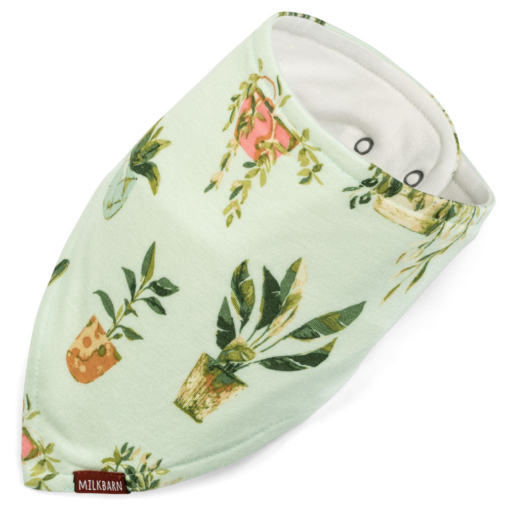 POTTED PLANTS BAMBOO KERCHIEF BIB - Kingfisher Road - Online Boutique