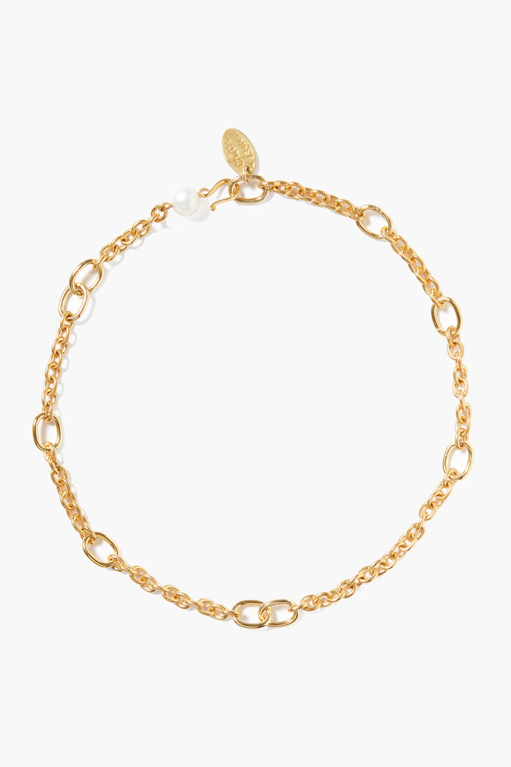 FRESHWATER PEARL HOOK NECKLACE-YELLOW GOLD - Kingfisher Road - Online Boutique