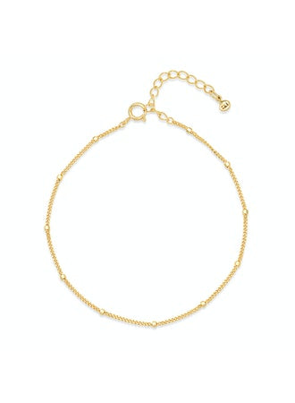 DAINTY CHAIN BRACELET WITH BEAD ACCENTS - Kingfisher Road - Online Boutique