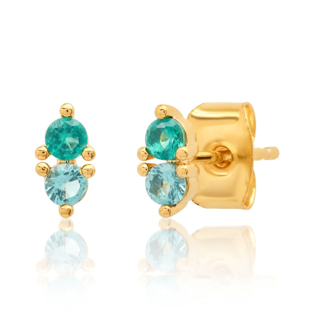 CZ AND COLORED STONE STUDS - Kingfisher Road - Online Boutique