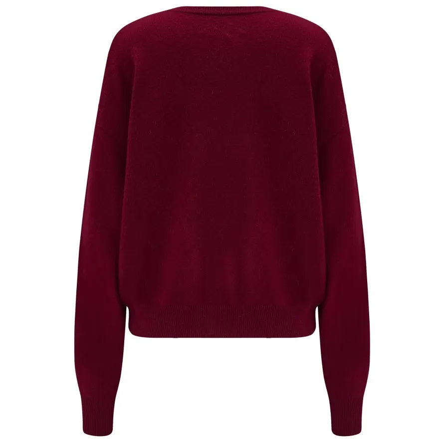 MALIBU V-NECK SWEATER 2.0 - PINOT NOIR - Kingfisher Road - Online Boutique