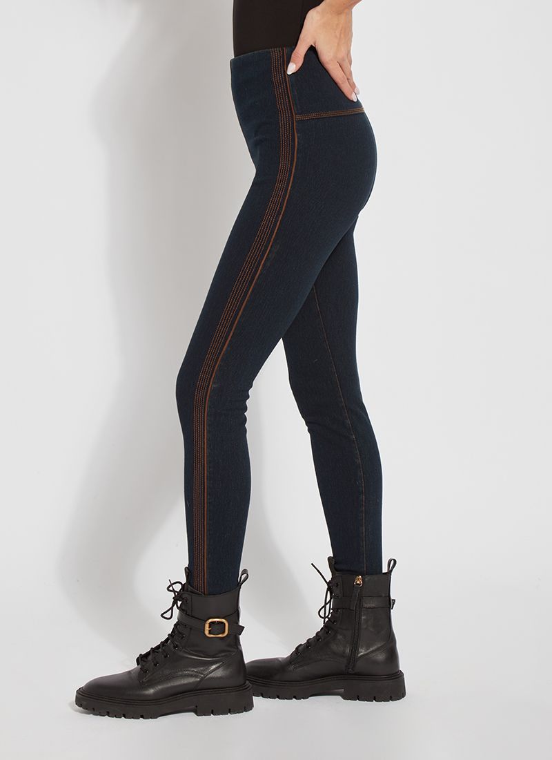 REAGAN LEGGING WITH PIPING - INDIGO - Kingfisher Road - Online Boutique