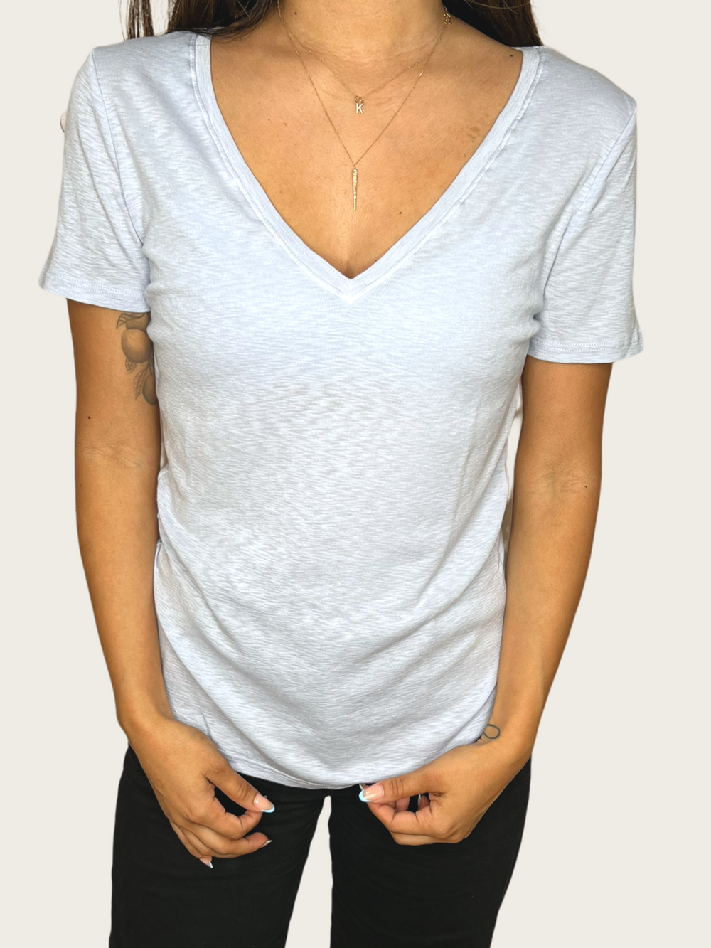 VEIL NIA V-NECK TEE - Kingfisher Road - Online Boutique