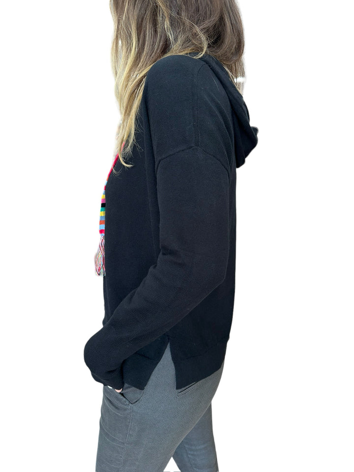 TASSLE HOODIE - BLACK - Kingfisher Road - Online Boutique