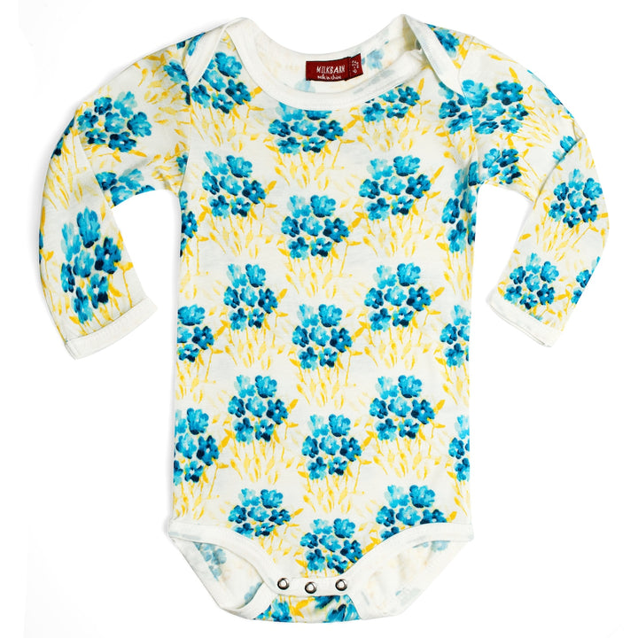 SKY FLORAL BAMBOO L/S ONESIE - Kingfisher Road - Online Boutique