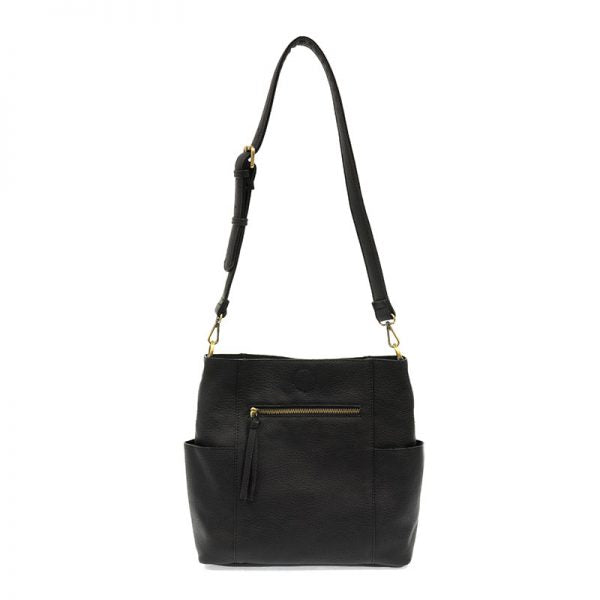 KAYLEIGH SIDE POCKET BUCKET BAG-BLACK - Kingfisher Road - Online Boutique