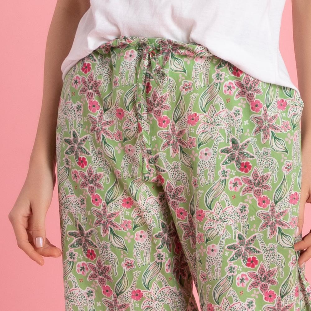 NEVILLE SPRING GREEN FORAL PANT IN A BAG - Kingfisher Road - Online Boutique