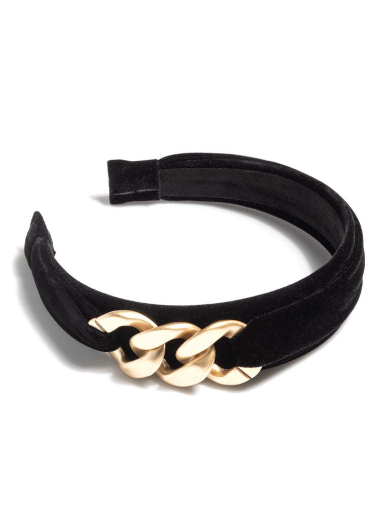 CHAIN DETAIL HEADBAND-BLACK - Kingfisher Road - Online Boutique
