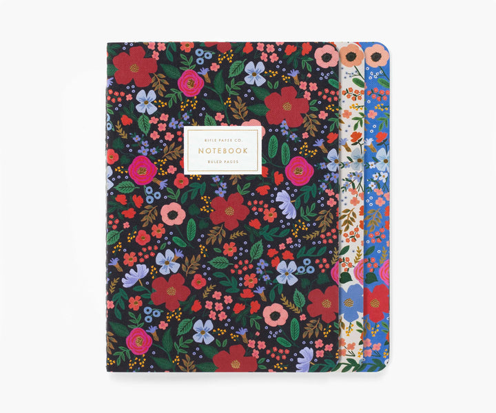 Wild Rose Notebooks Set of 3