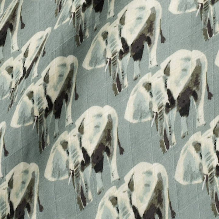 GREY ELEPHANT ORGANIC BURP CLOTH - Kingfisher Road - Online Boutique