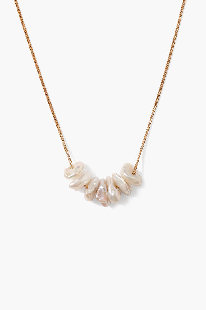 WHITE PEARL FLOATING NECKLACE - Kingfisher Road - Online Boutique