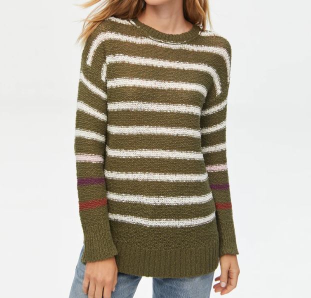 HANSON PULLOVER - OLIVE STRIPE COMBO - Kingfisher Road - Online Boutique